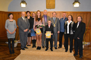 Slavnostní přijetí našeho úspěšného sportovce a jeho trenéra starostou Města J. Hradce