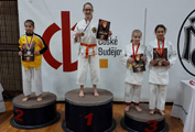Kid cup, Kata žákyně 10-11 let, 1.místo Lucka Pavlíková, 3.místo Emma Linhartová, 3.místo Lucka Němcová Kid cup, Kata žákyně 10-11 let, 1.místo Lucka Pavlíková, 3.místo Emma Linhartová, 3.místo Lucka Němcová